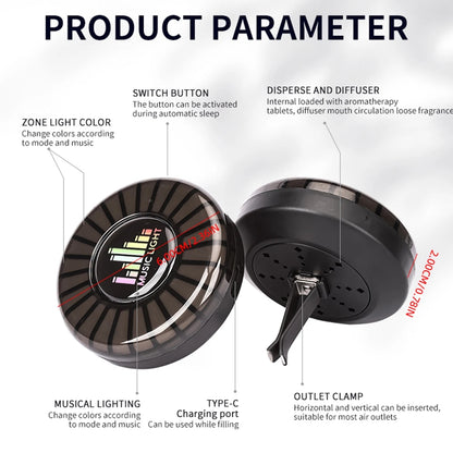 HUBBTECHPRO™ RhythmGlow Car Air Freshener & LED Music Light