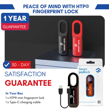 HUBBTECHPRO™ Quicksecure Finger Lock | Keyless, USB Rechargeable & Secure