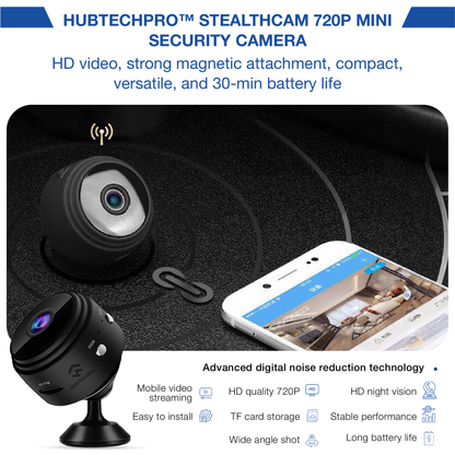 HUBTECHPRO™ StealthCam 720P Mini Security Camera with Motion Detection