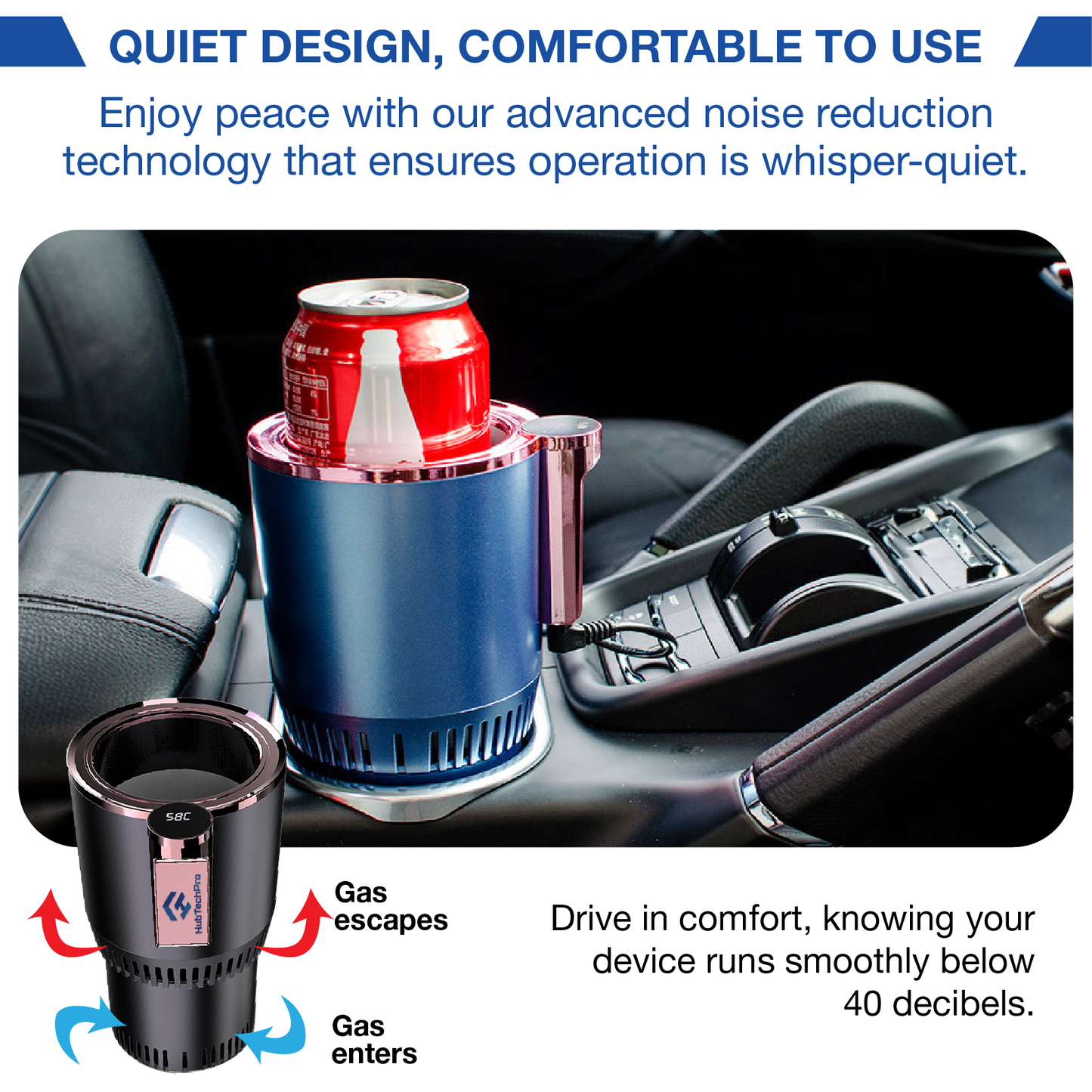 HUBTECHPRO™ DualTemp Travel Cup Holder & Cooler!