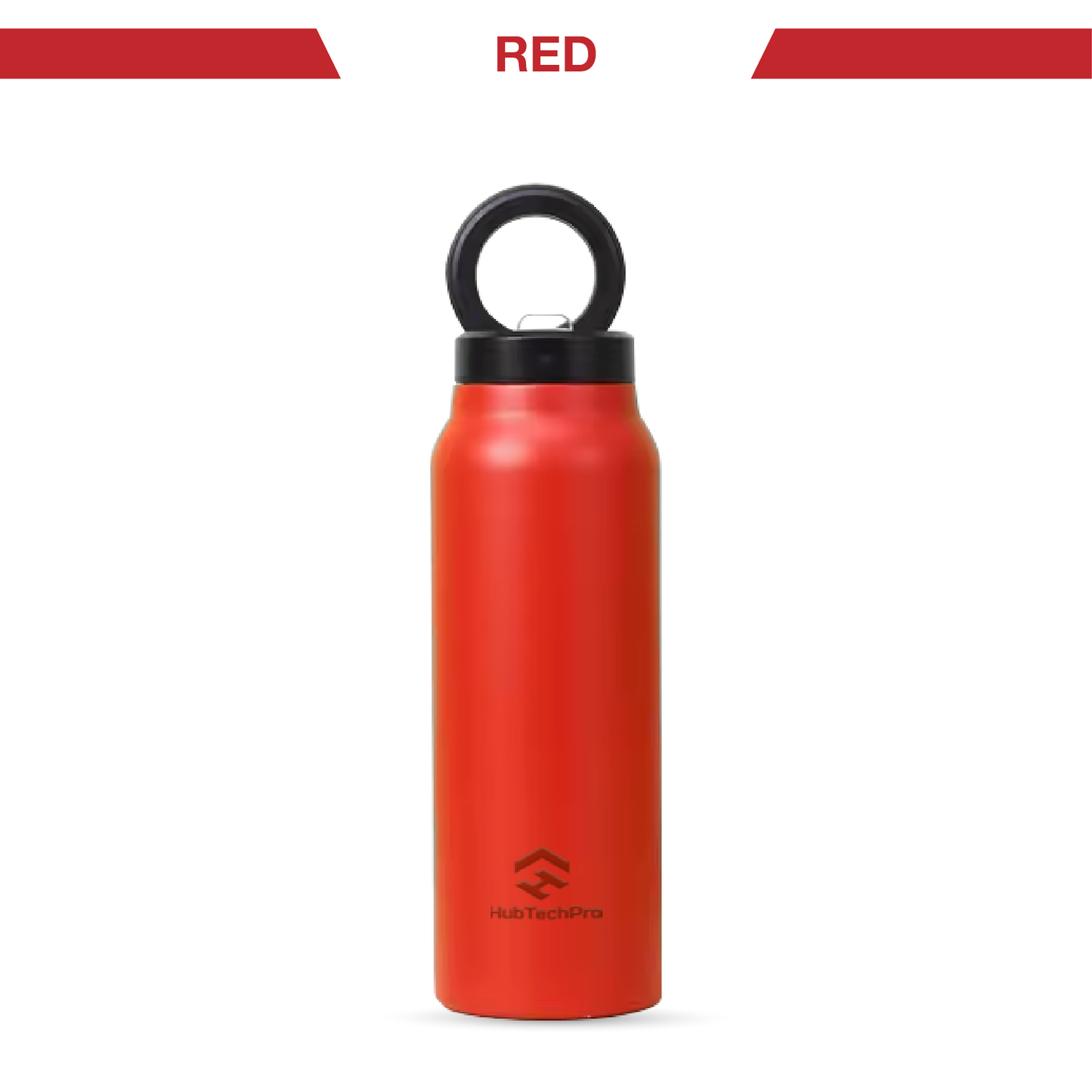 HubbTechPro™️ Ringo360 Magnetic Hydration Station - 24oz Insulated Water Bottle & Phone Mount