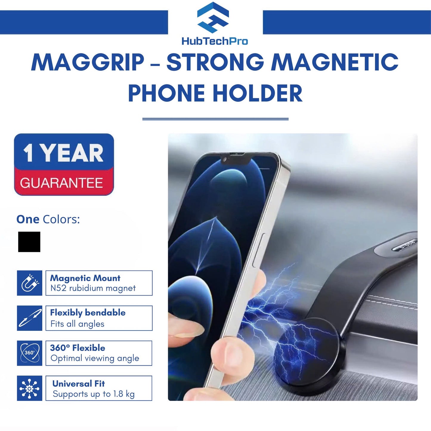 HUBBTECHPRO™ MagGrip - Strong Magnetic Phone Holder